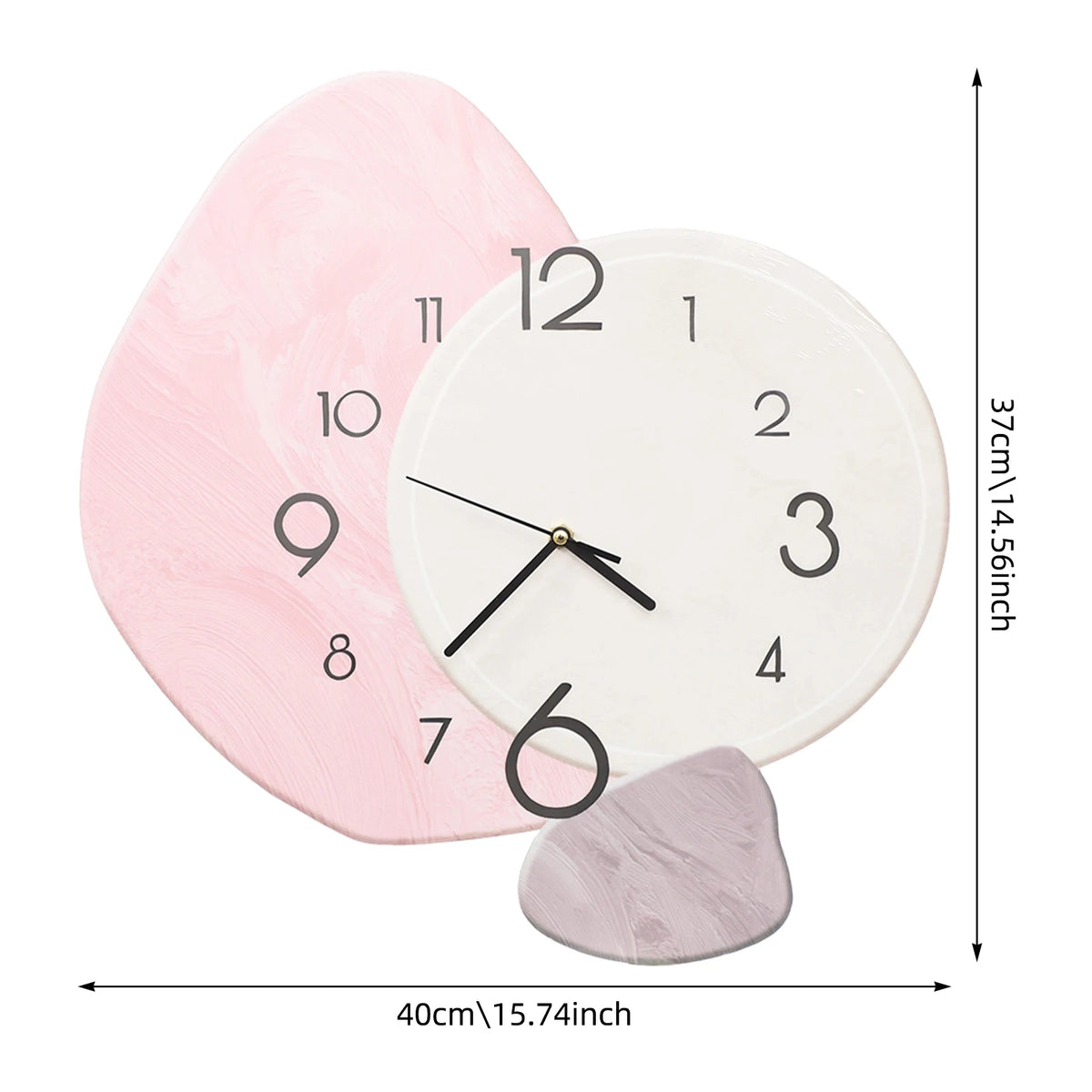 Wanduhr modern im Mid-Century-Stil mit Quarzwerk – Ansicht 8