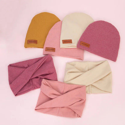 VitaHome™ CashmereKnit Baby Turban Hat & Scarf Set