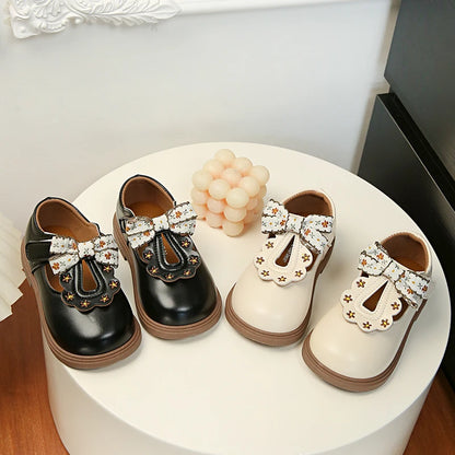 VitaHome™ BowDelight T-Strap Kids Oxford Shoes