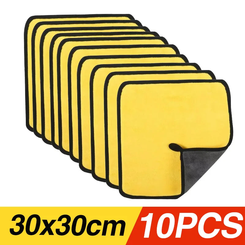 Car Wash Towels Cleaning Cloth Absorbent Dry Cloth General Purpose Microfiber Towel Thickened Yellow 30/40/60cm – Ansicht 15
