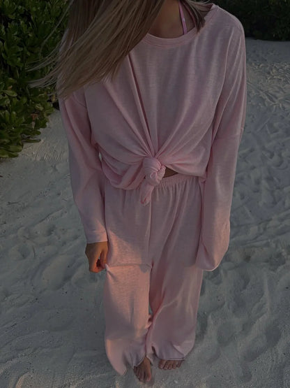 VitaCare™ SilkyKnit Basic Longsleeve Loose Bottom Top