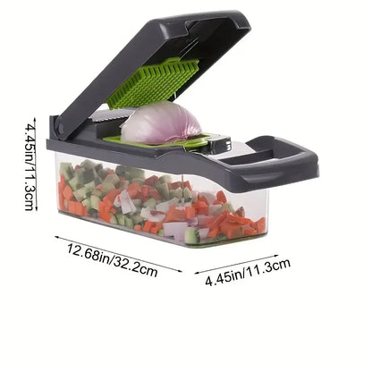 Gemüseschneider 5-in-1 mit Würfel- und Hobeleinsatz – Ansicht 2