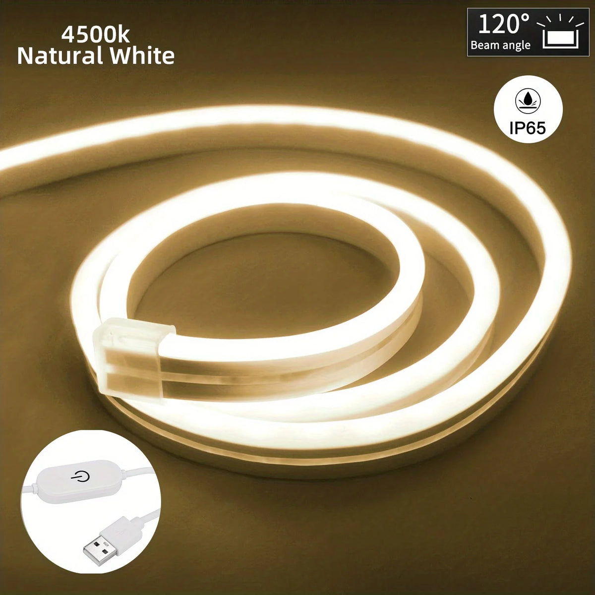 USB Touch Control Neon Light Strip Flexible Cuttable Soft Even Glow LED Neon Light For Desk Setup Home Ambient Decor Lighting – Ansicht 9