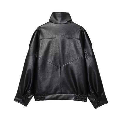 VitaCare™ UrbanEdge Oversized Faux Leather Jacket