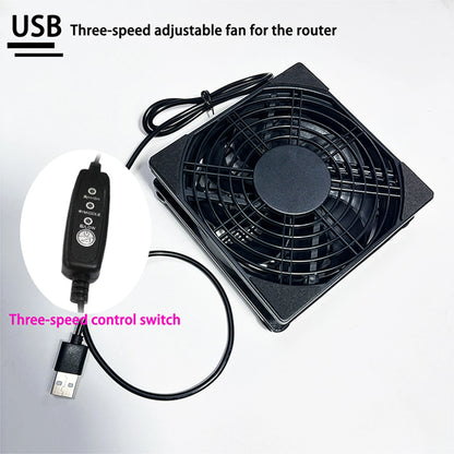 USB-Lüfter für Router mit 3 Drehzahlstufen 5 V – Ansicht 2