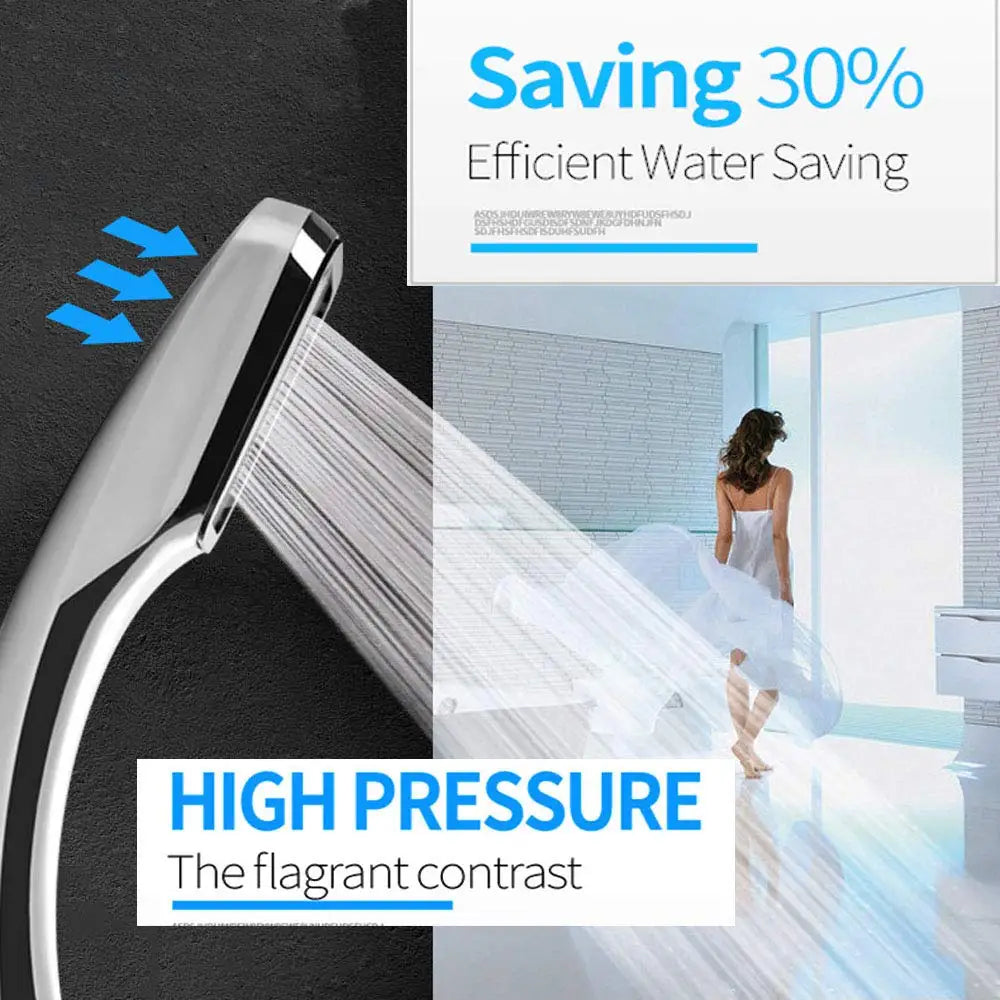 300 Holes High Pressure Rainfall Shower Head Water Saving 3 Color Chrome Black White Sprayer Nozzle Bathroom Accessories – Ansicht 4