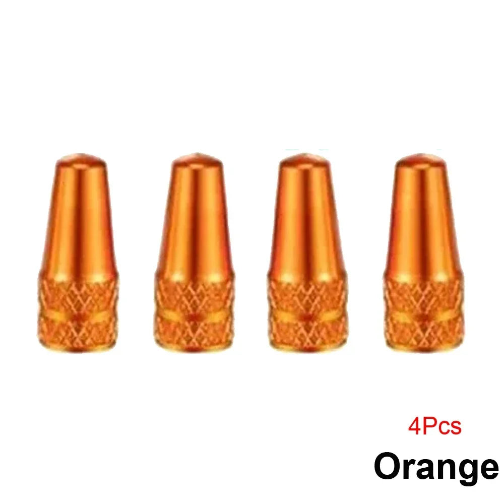 4PCS Aluminum Alloy Presta Valve Caps For Road MTB Track Racing Bike Tires French Valve Wheel Tube Covers – Ansicht 6