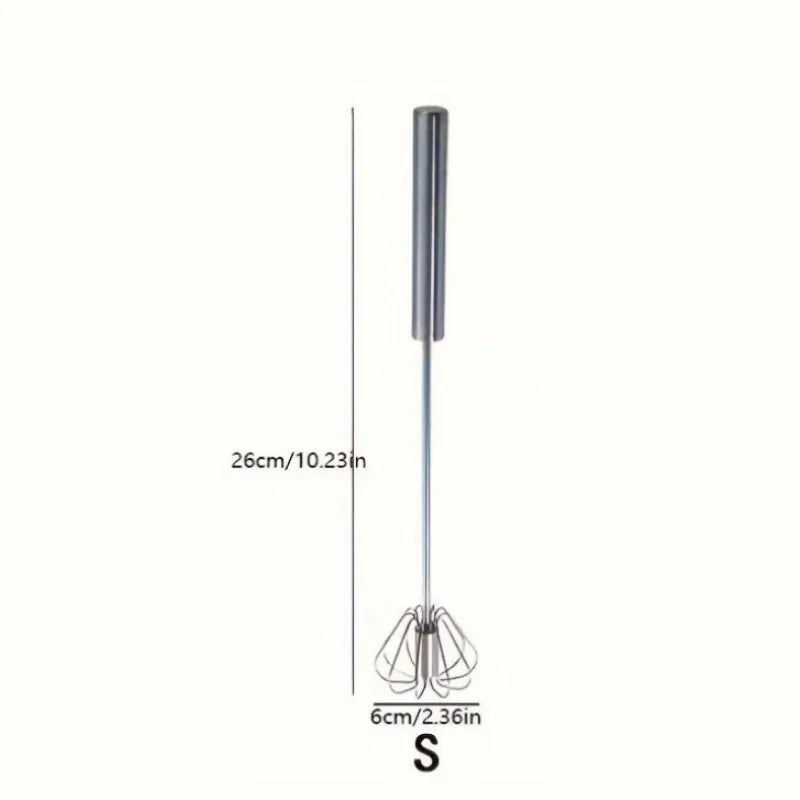 VitaHome™ WhirlWhip Semi-Automatic Stainless Steel Push Whisk