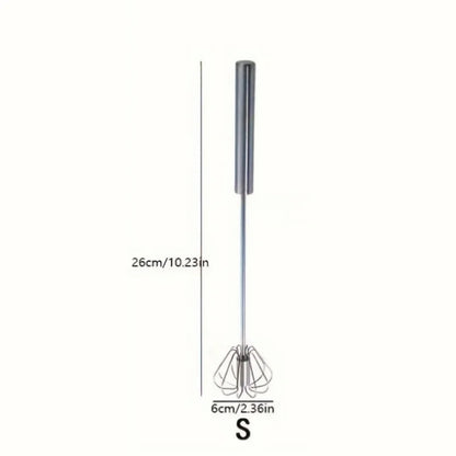 VitaHome™ WhirlWhip Semi-Automatic Stainless Steel Push Whisk