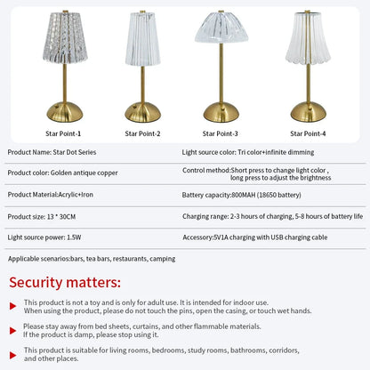 Tischlampe LED dimmbar kabellos mit Touch-Sensor – Ansicht 6