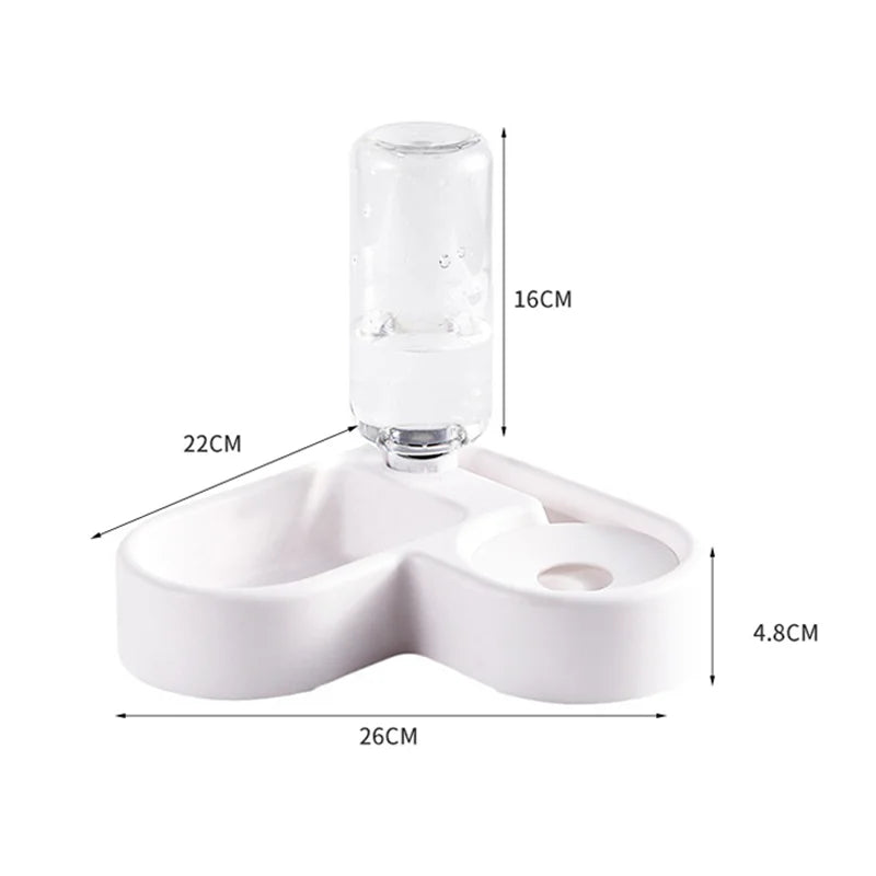 Automatic Drinking Love Pet Bowl Moisture-proof Cat Bowl Dog Basin Dual-use Multi-functional Drinking And Feeding – Ansicht 6