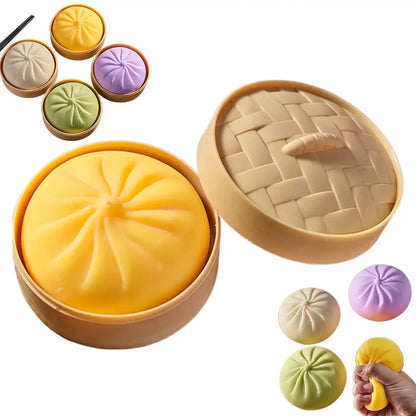 Vita Colorful Dumpling Squishy Fidget Toy with Steamer Box