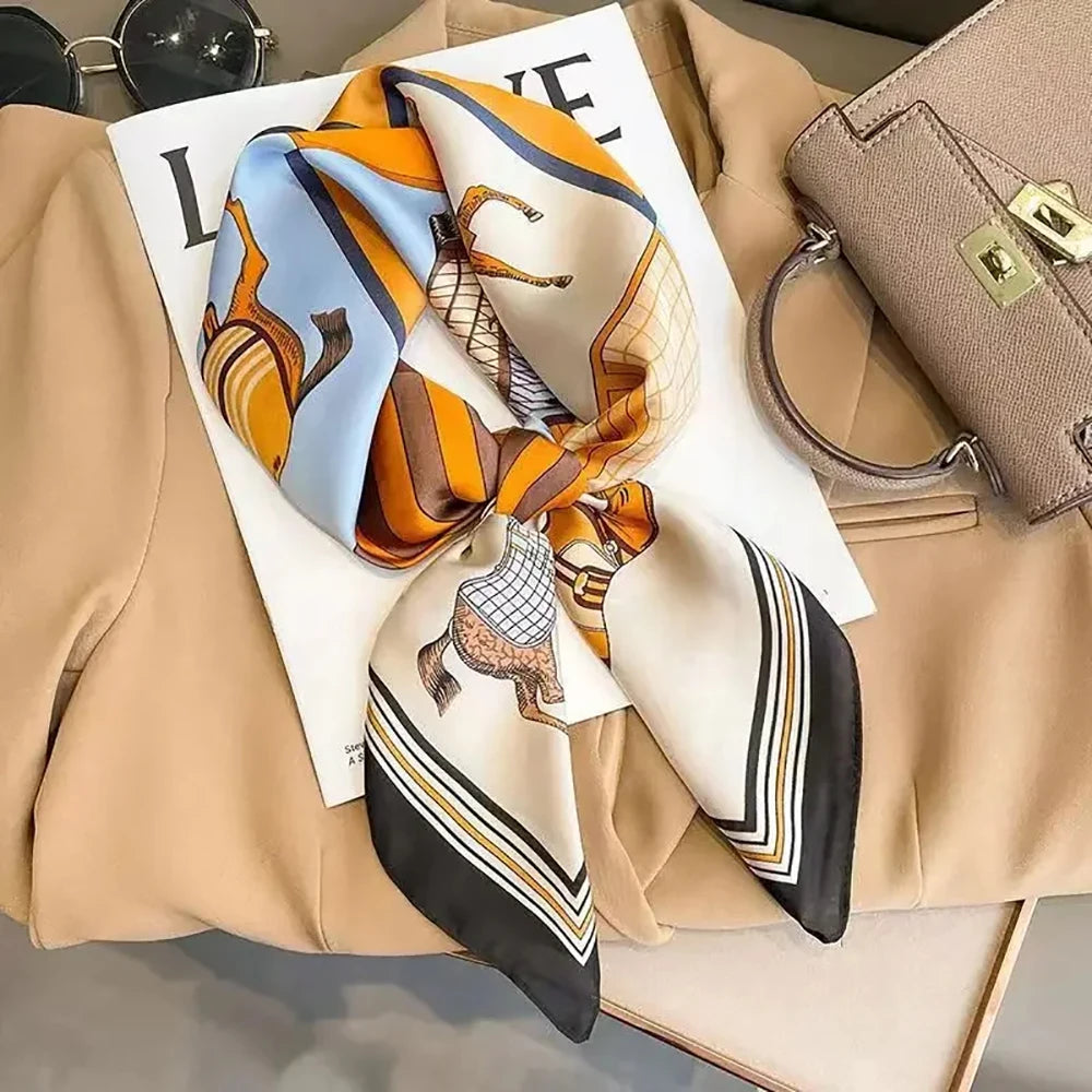 Luxury Satin Square Scarf (70x70 cm) – Versatile Fashion Accessory