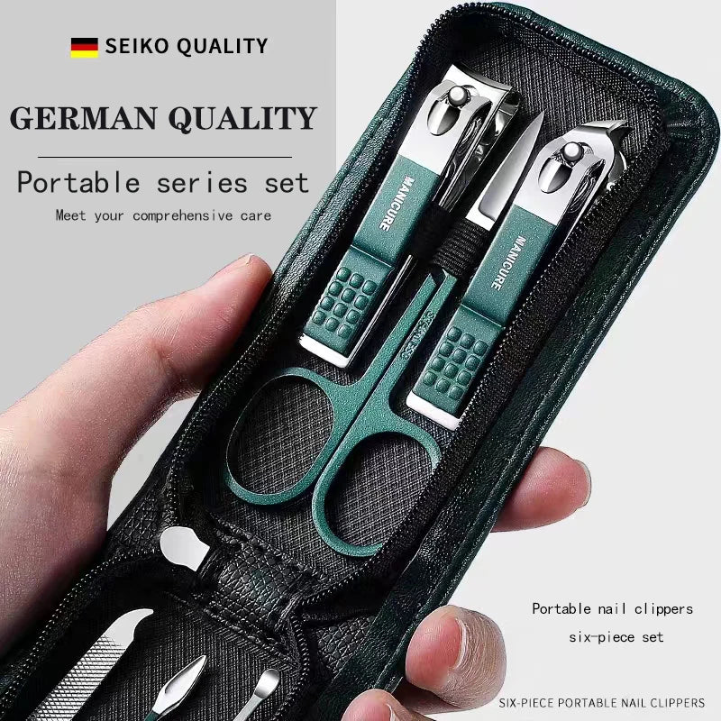 Vital™ 6-Piece Professional Manicure & Nail Care Set | Portable Stainless Steel Grooming Kit