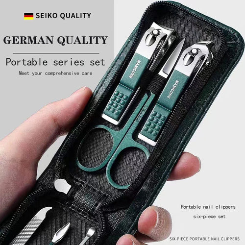 Vital™ 6-Piece Professional Manicure & Nail Care Set | Portable Stainless Steel Grooming Kit