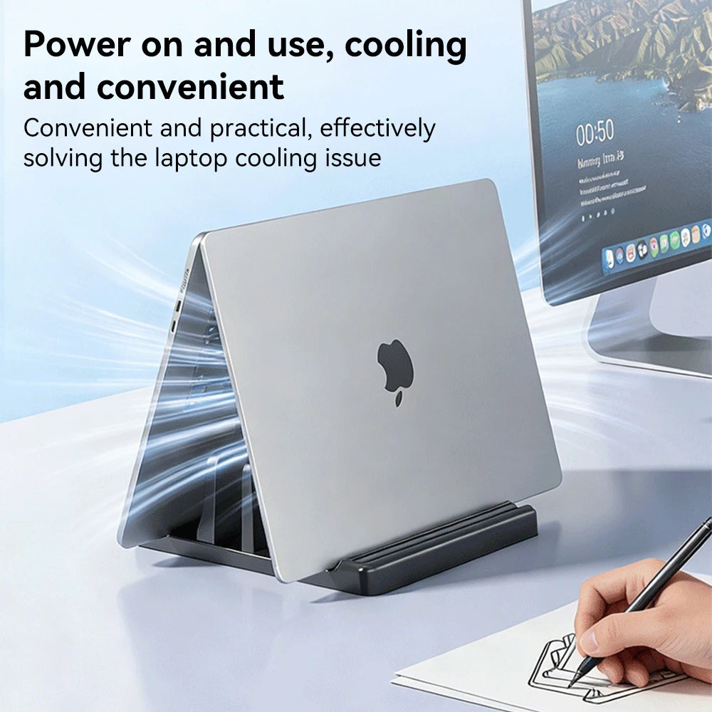 VitaHome™ DeskDock Adjustable Vertical Laptop & Tablet Stand
