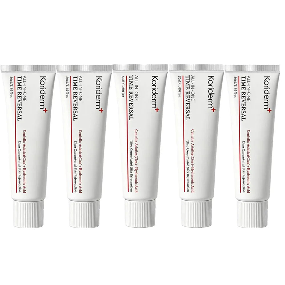 Koriderm All-In-One Time Reversal Cream - Cica+Hyaluronic Acid Deep Hydration Firming & Lifting Reduces Wrinkle Skin Moisturizer