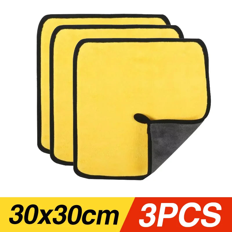 Car Wash Towels Cleaning Cloth Absorbent Dry Cloth General Purpose Microfiber Towel Thickened Yellow 30/40/60cm – Ansicht 8