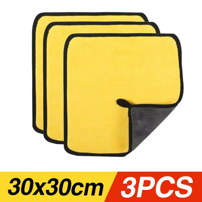 Car Wash Towels Cleaning Cloth Absorbent Dry Cloth General Purpose Microfiber Towel Thickened Yellow 30/40/60cm – Ansicht 8