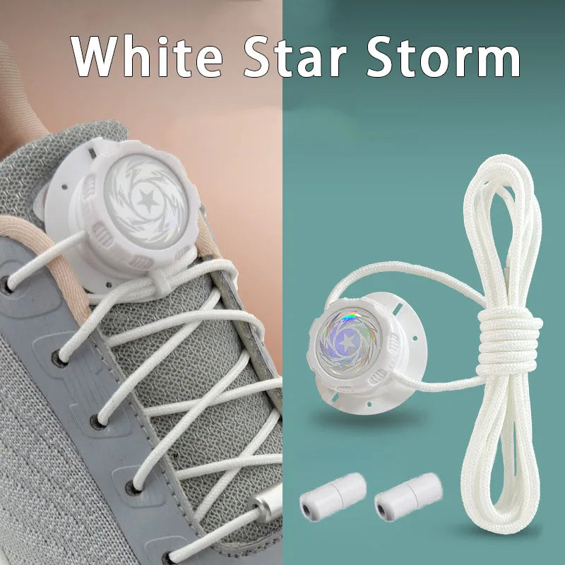 Upgraded No‑Tie Automatic Sneaker Laces Thick Rope Shoelaces with Swivel Metal Capsule Buckles Easy Installation – Ansicht 12