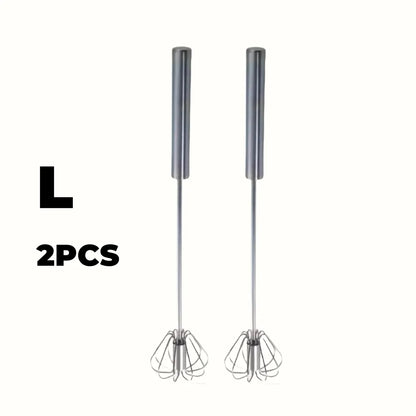 VitaHome™ WhirlWhip Semi-Automatic Stainless Steel Push Whisk