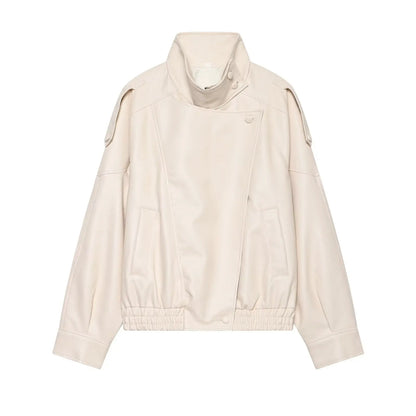 VitaCare™ UrbanEdge Oversized Faux Leather Jacket
