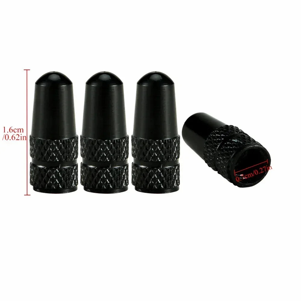 4PCS Aluminum Alloy Presta Valve Caps For Road MTB Track Racing Bike Tires French Valve Wheel Tube Covers – Ansicht 3