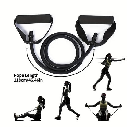 4-Level Resistance Bands with Handles for Home Workouts