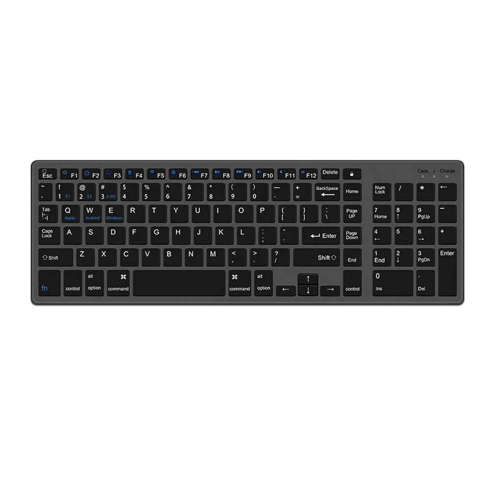 Tastatur kabellos mit Bluetooth und 2,4 GHz 102 Tasten – Ansicht 7