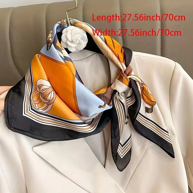 Luxury Satin Square Scarf (70x70 cm) – Versatile Fashion Accessory