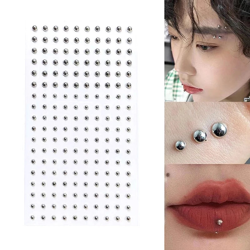 Vita 180-Piece Sparkly Crystal Stick-On Fake Nose & Lip Gems Set