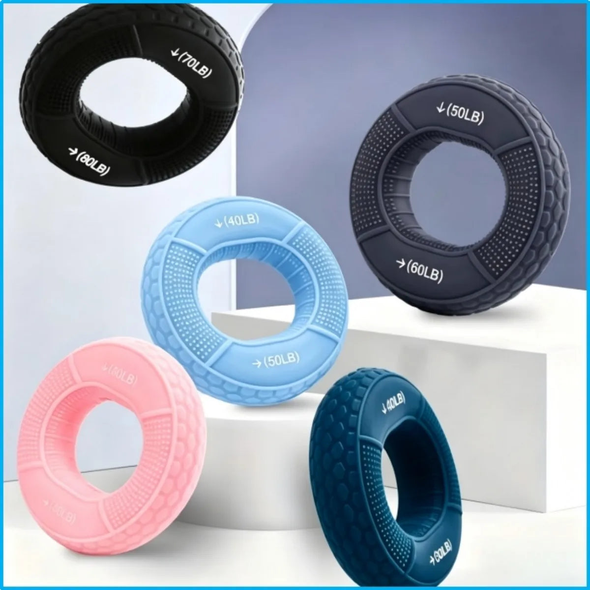 BXA Silicone Hand Grip Ring & Finger Strength Trainer