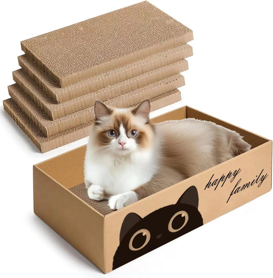 Katzenkratzbrett aus Pappe mit Liegefläche