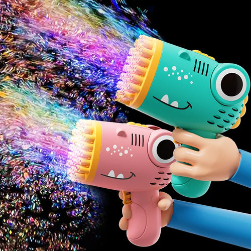 VitaHome™ DinoBlast 40-Hole Electric Bubble Gun