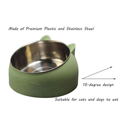 Stainless Steel Neck Guard Cat Bowl Pet Food Elevated Accessories Kitten Cats Articles Products Supplies Feeders Drinker Pets – Ansicht 6
