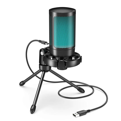 VitaHome™ AmpliVoice RGB Studio-Grade USB Gaming & Streaming Microphone
