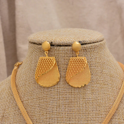Schmuckset in Goldoptik mit Blütenmotiv – Ansicht 2