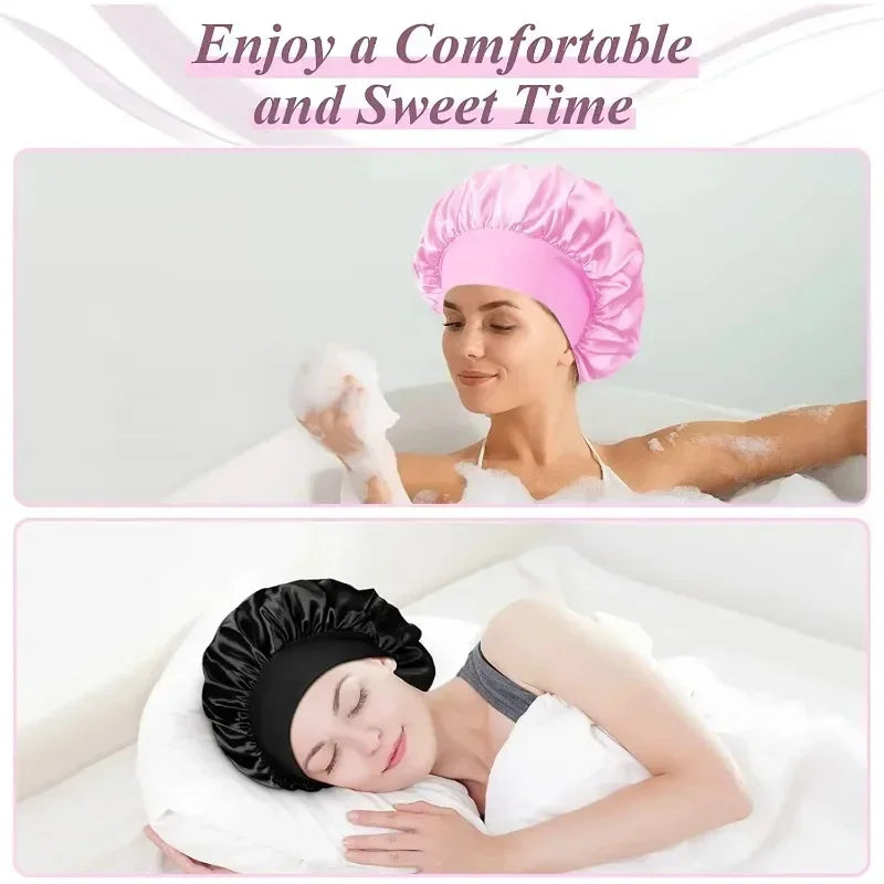 VitaCare™ SilkyGlide Satin-Lined Sleep & Shower Bonnet