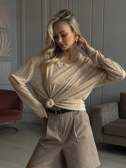 VitaCare™ SilkySoft Basic Knit Longsleeve Top