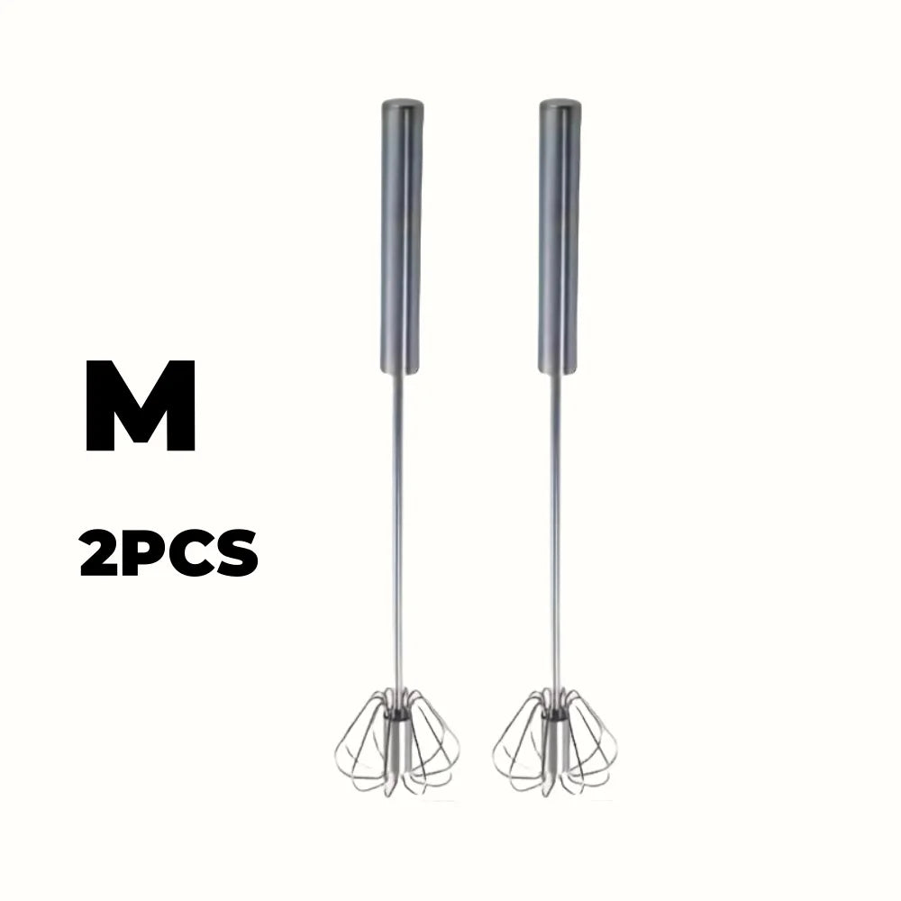VitaHome™ WhirlWhip Semi-Automatic Stainless Steel Push Whisk