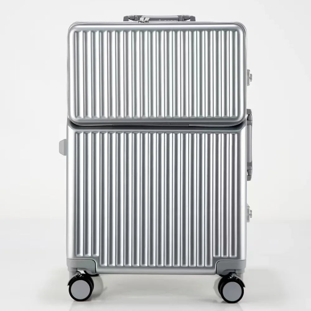 Vital™ AeroShield Aluminum Frame Cabin Trolley with USB & Cup Holder