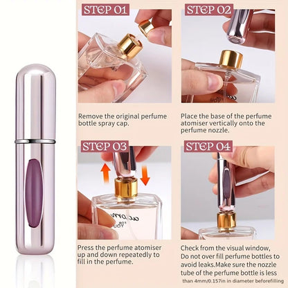 Vital™ 5ml Portable Refillable Perfume Atomizer | Travel Mini Spray Bottle