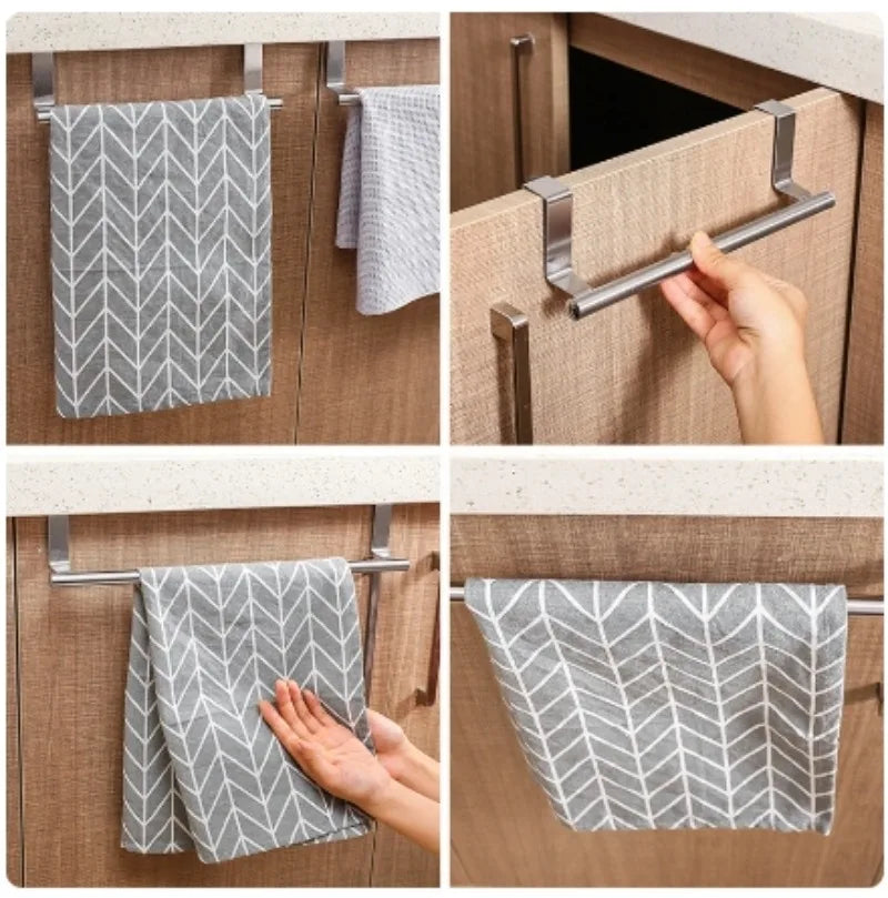 VitaHome™ DrapePro Stainless Steel Over-the-Door Towel Rack