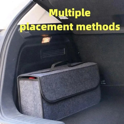 Car Storage Bag Car Trunk soft Organizer Felt Storage Box Accessories Large Anti Slip Compartment Boot Storage Organizer Tooll