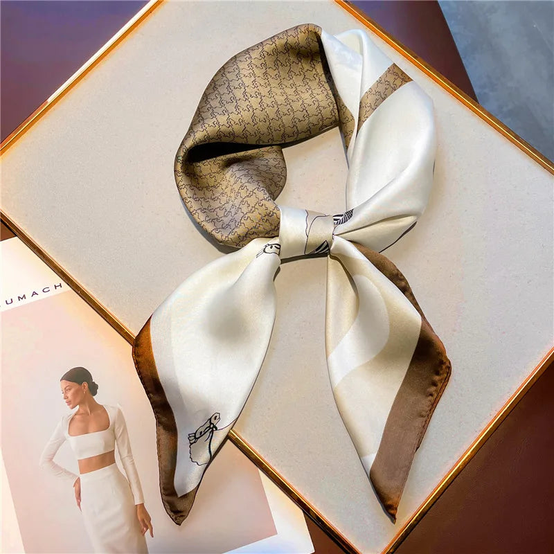Luxury Satin Square Scarf (70x70 cm) – Versatile Fashion Accessory