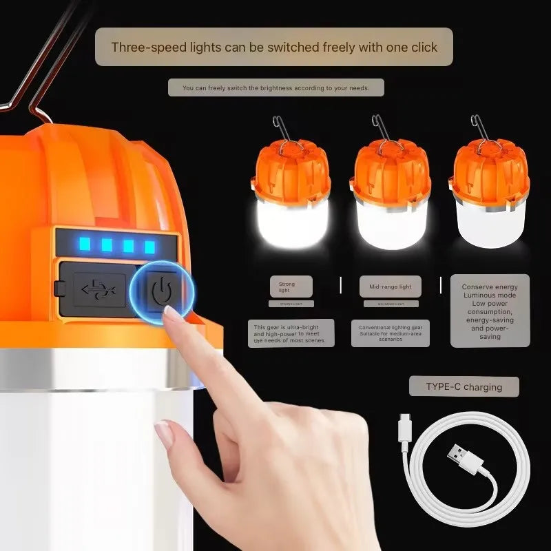 VitaHome™ LuminaGlow USB Rechargeable Camping & Emergency Lantern