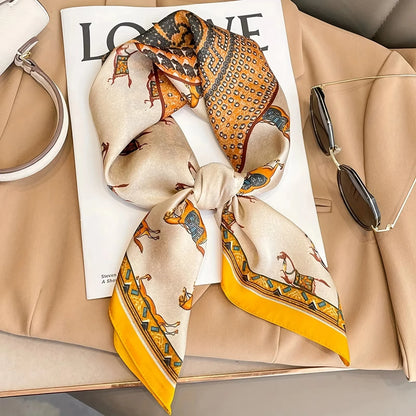 Luxury Satin Square Scarf (70x70 cm) – Versatile Fashion Accessory