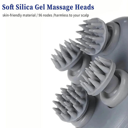 Kopfhautmassagegerät verstellbar aus Silikon mit Rotlicht – Ansicht 2