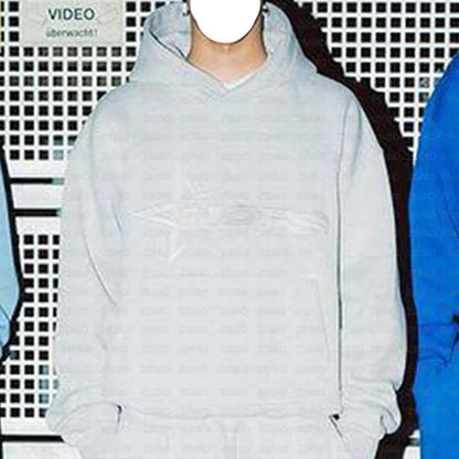 Vital™ StreetCore Oversized Letter-Embroidered Y2K Hoodie
