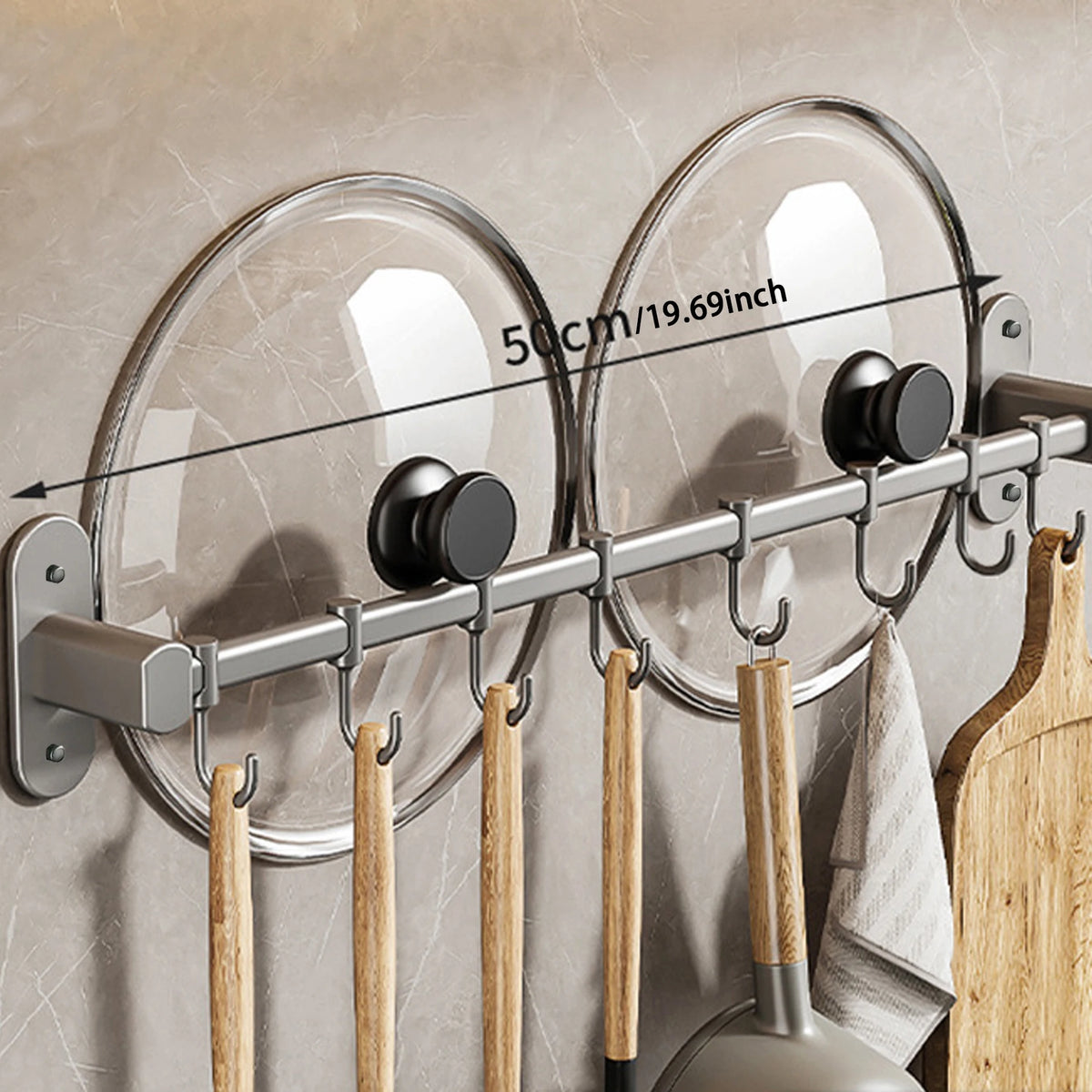 Vital™ Omnirack Wall-Mounted Kitchen Utensil & Lid Holder